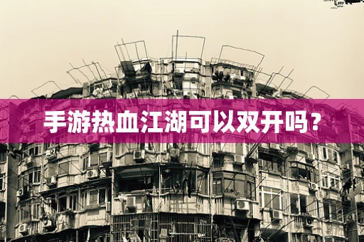 手游热血江湖可以双开吗？