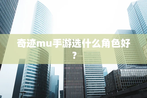 奇迹mu手游选什么角色好？