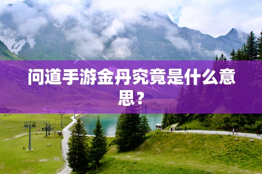 问道手游金丹究竟是什么意思？