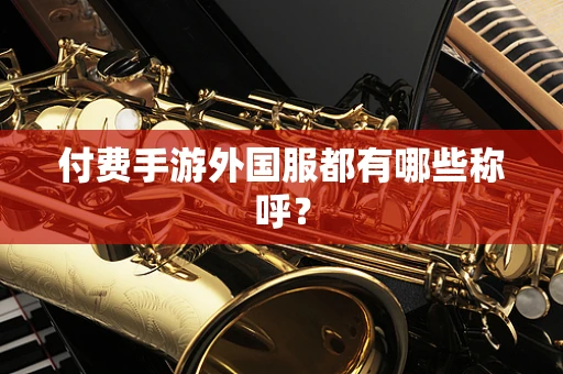 付费手游外国服都有哪些称呼？