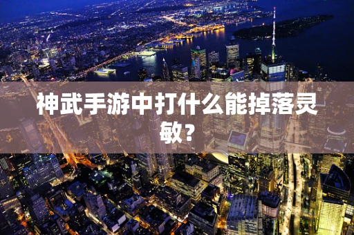 神武手游中打什么能掉落灵敏？