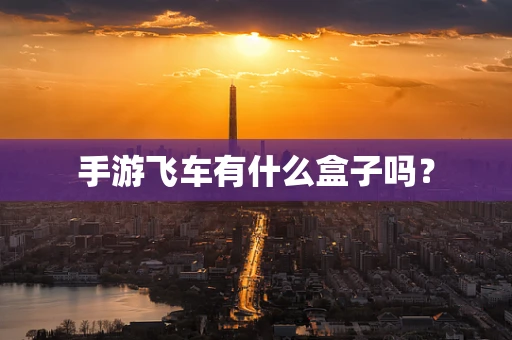 手游飞车有什么盒子吗？