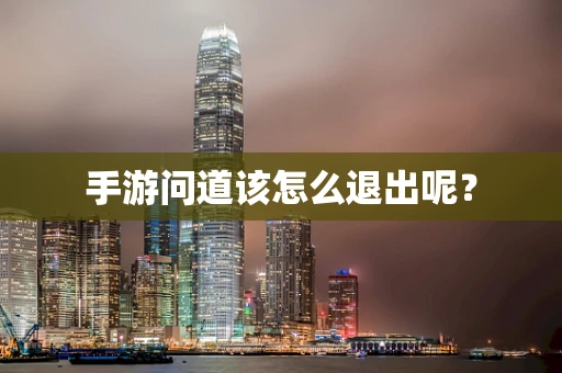 手游问道该怎么退出呢？