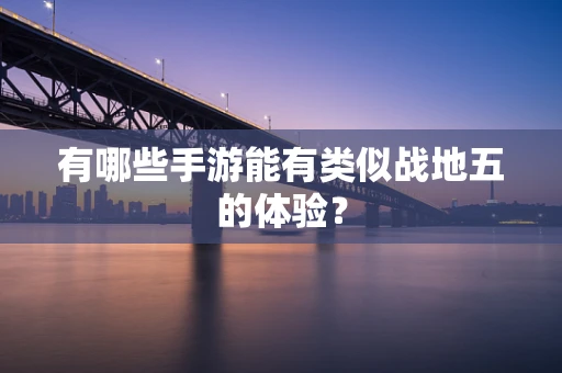 有哪些手游能有类似战地五的体验？