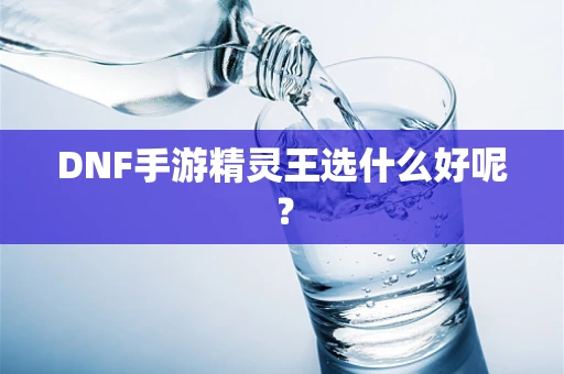 DNF手游精灵王选什么好呢？