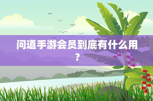 问道手游会员到底有什么用？