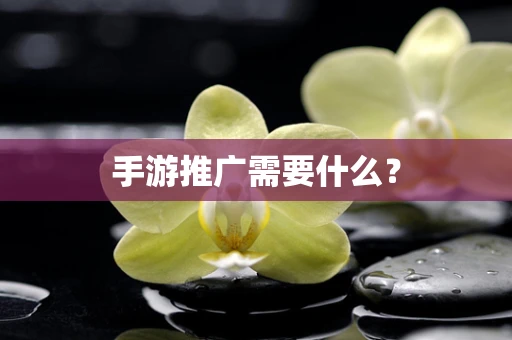 手游推广需要什么？