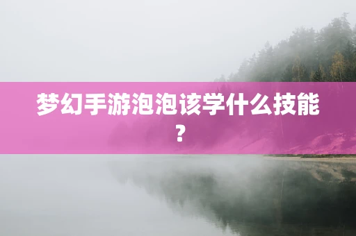 梦幻手游泡泡该学什么技能？