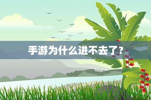 手游为什么进不去了？
