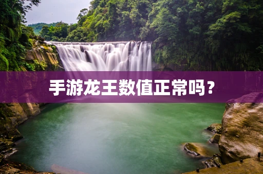 手游龙王数值正常吗？