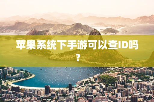 苹果系统下手游可以查ID吗？