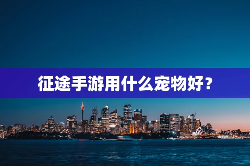 征途手游用什么宠物好？
