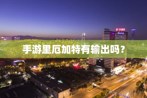 手游里厄加特有输出吗？
