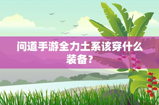 问道手游全力土系该穿什么装备？