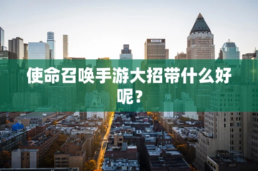 使命召唤手游大招带什么好呢？