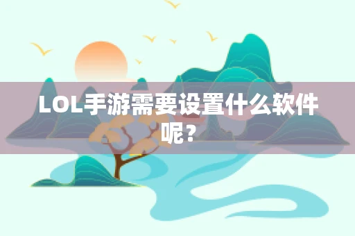 LOL手游需要设置什么软件呢？
