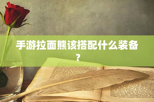 手游拉面熊该搭配什么装备？
