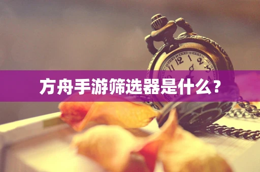 方舟手游筛选器是什么？
