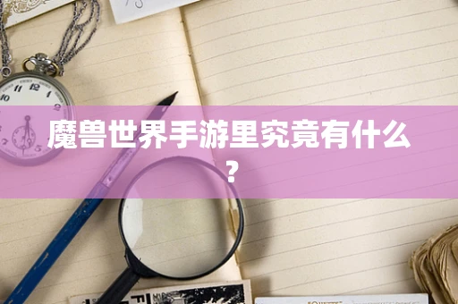 魔兽世界手游里究竟有什么？