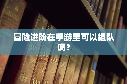 冒险进阶在手游里可以组队吗？