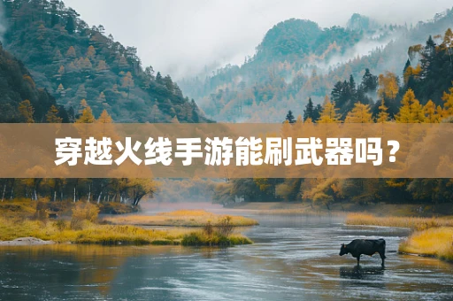 穿越火线手游能刷武器吗？