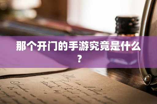 那个开门的手游究竟是什么？
