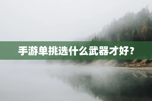 手游单挑选什么武器才好？