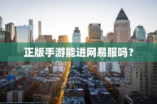正版手游能进网易服吗？