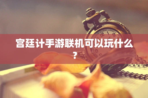宫廷计手游联机可以玩什么？