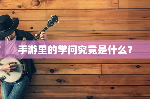 手游里的学问究竟是什么？